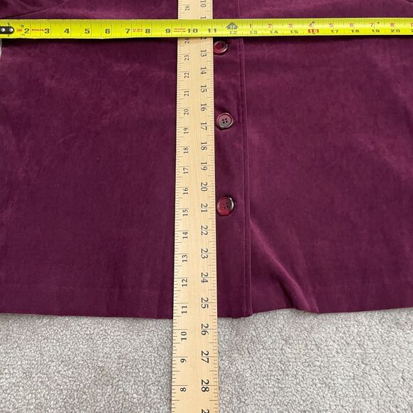 Briggs New York Shaket Shirt Jacket Womens Large Red Button Up Casual Workwear - Picture 9 of 10